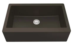 Karran 34" Quartz Composite Farmhouse Sink, Brown, QA-740-BR-PK1