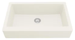 Karran 34" Quartz Composite Retrofit Farmhouse Sink, White, QAR-740-WH