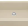 Karran 34" Quartz Composite Retrofit Farmhouse Sink, Bisque, QAR-740-BI