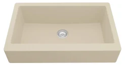Karran 34" Quartz Composite Retrofit Farmhouse Sink, Bisque, QAR-740-BI