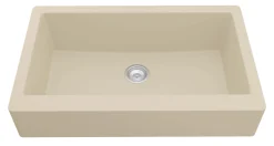 Karran 34" Quartz Composite Retrofit Farmhouse Sink, Bisque, QAR-740-BI-PK1