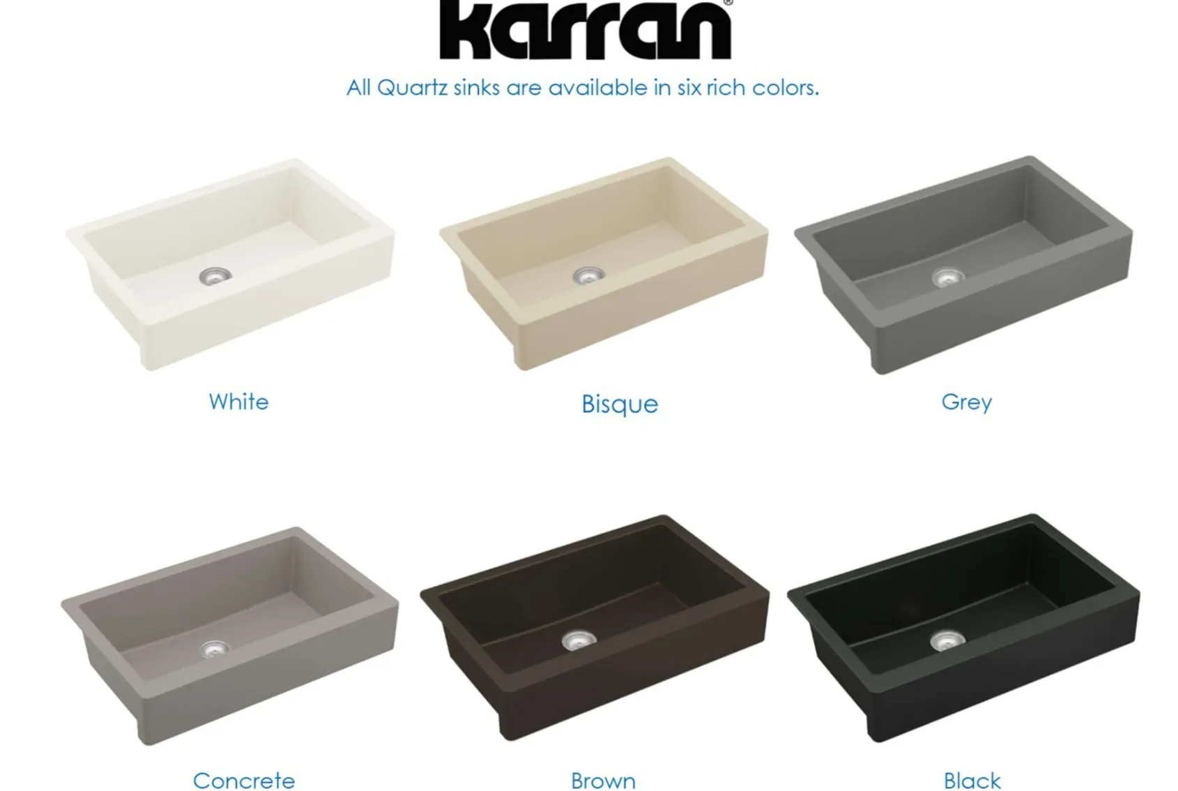 Karran 34" Quartz Composite Retrofit Farmhouse Sink, Black, QAR-740-BL-PK1