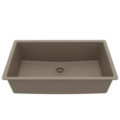 Karran 32" Undermount Quartz Composite Kitchen Sink, Concrete, QU-812-CN
