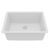Karran 24" Undermount Quartz Composite Kitchen Sink, White, QU-820-WH