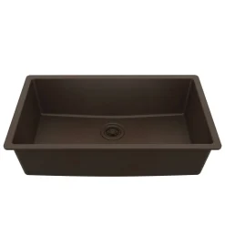 Karran 32" Undermount Quartz Composite Kitchen Sink, Brown, QU-812-BR