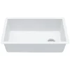 Karran 32" Undermount Quartz Composite Kitchen Sink, White, QU-670-WH