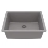 Karran 24" Undermount Quartz Composite Kitchen Sink, Grey, QU-820-GR