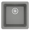 Karran 17" Undermount Quartz Composite Kitchen Sink, Grey, QU-690-GR
