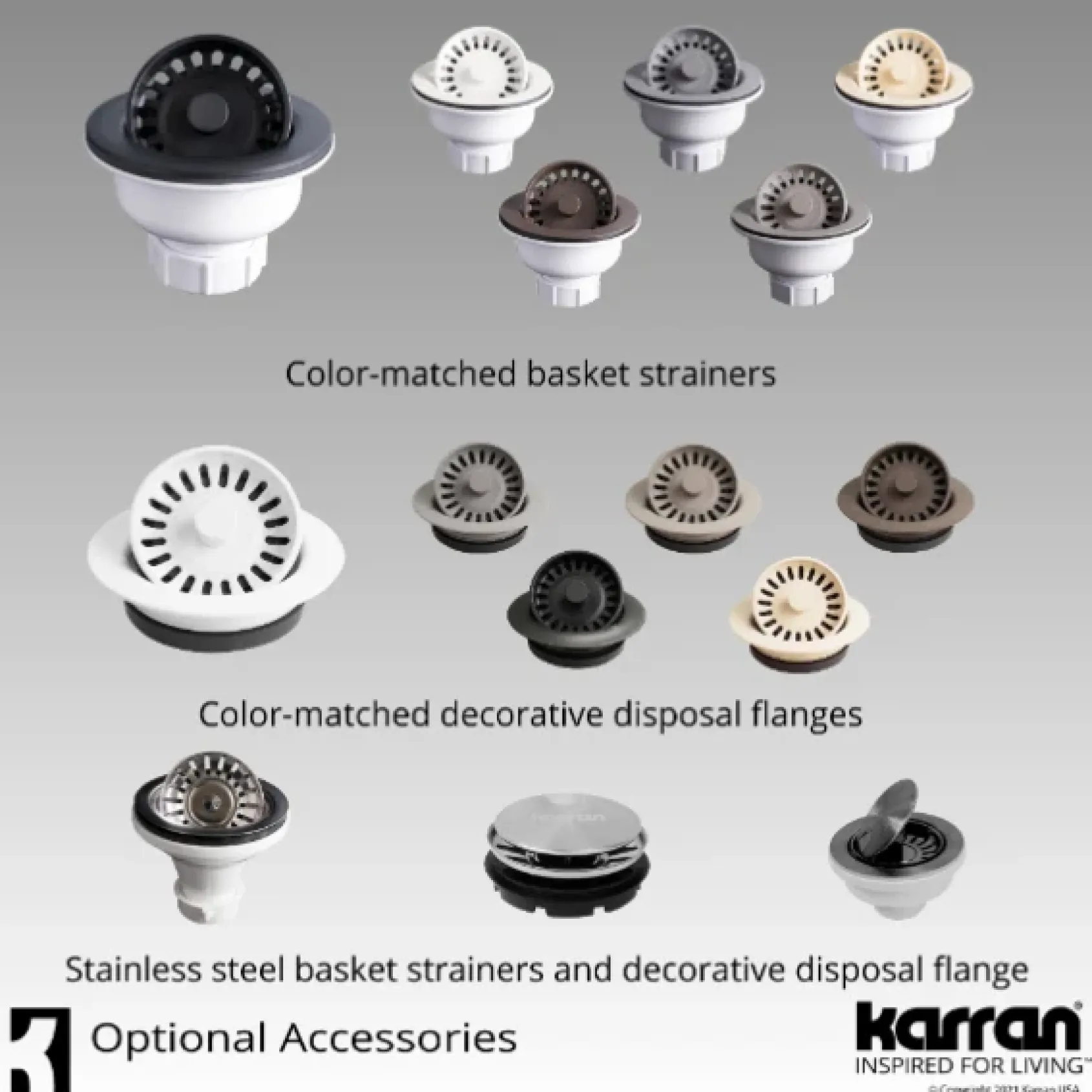 Karran 17" Undermount Quartz Composite Kitchen Sink, Grey, QU-690-GR