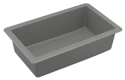 Karran 32" Undermount Quartz Composite Kitchen Sink, Grey, QU-670-GR