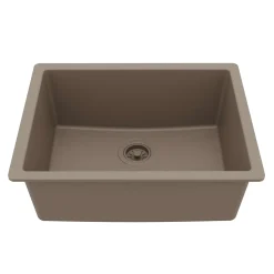 Karran 24" Undermount Quartz Composite Kitchen Sink, Concrete, QU-820-CN
