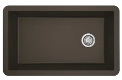 Karran 32" Undermount Quartz Composite Kitchen Sink, Brown, QU-670-BR