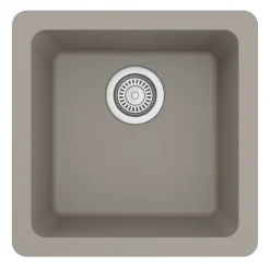 Karran 17" Undermount Quartz Composite Kitchen Sink, Concrete, QU-690-CN