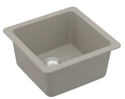 Karran 17" Undermount Quartz Composite Kitchen Sink, Concrete, QU-690-CN
