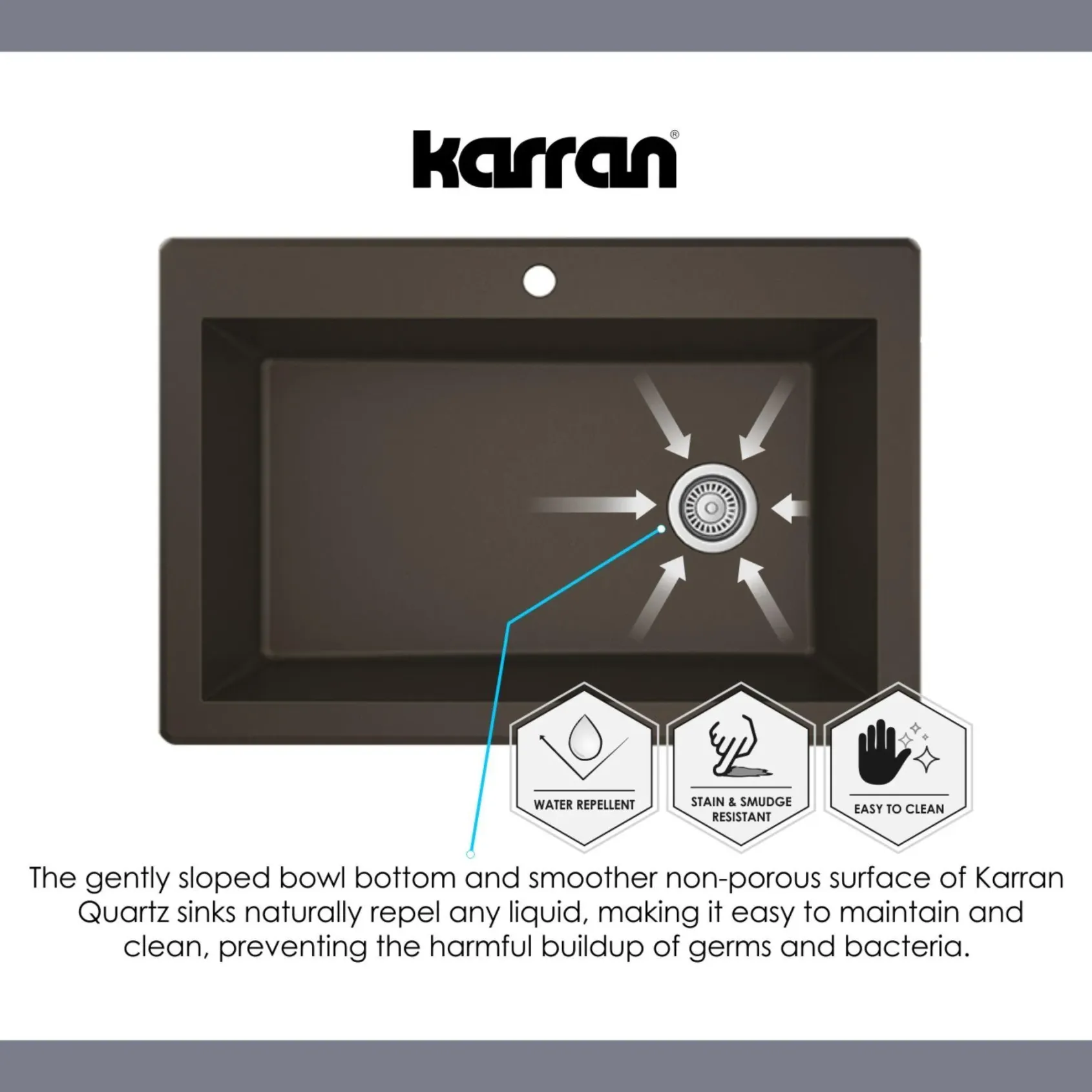 Karran 32" Undermount Quartz Composite Kitchen Sink, Bisque, QU-670-BI-PK1