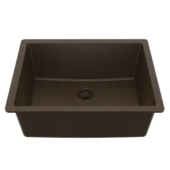 Karran 24" Undermount Quartz Composite Kitchen Sink, Brown, QU-820-BR