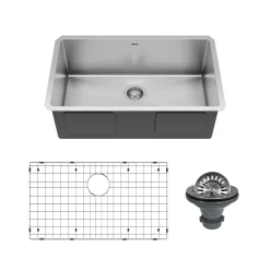 Karran 30" Undermount Stainless Steel Kitchen Sink, 16 Gauge, EL-75-PK1