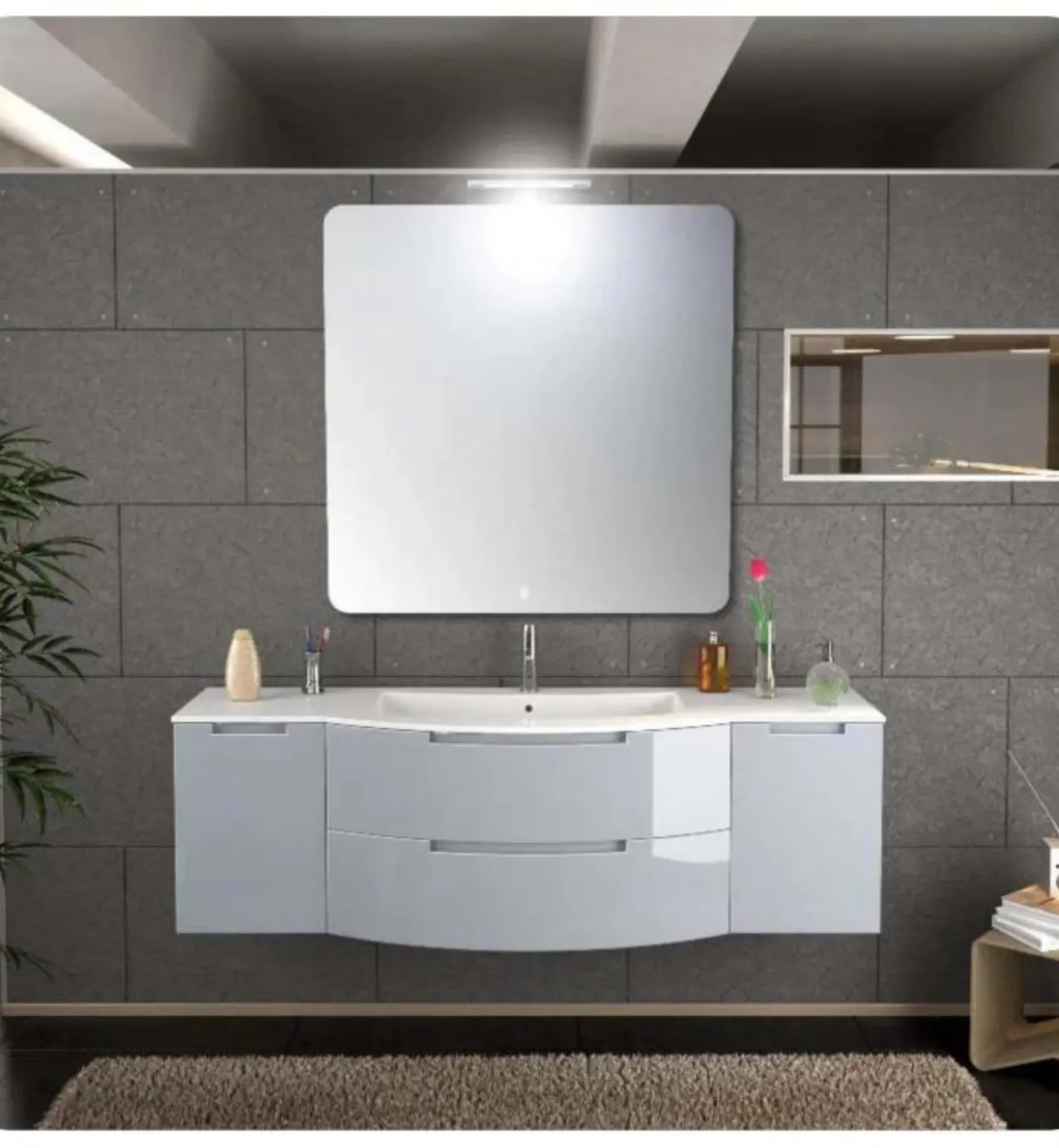 Latoscana 57" Modern Bathroom Vanity, Oasi Series, OA57OPT4