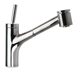 Latoscana Elba Single Handle Pull Out Kitchen Faucet Dual Function Sprayer, Chrome, 78CR576