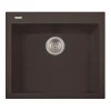 Latoscana Plados 23" Quartz Composite Drop-in Single Bowl Kitchen Sink, Brown, ON6010-64UG