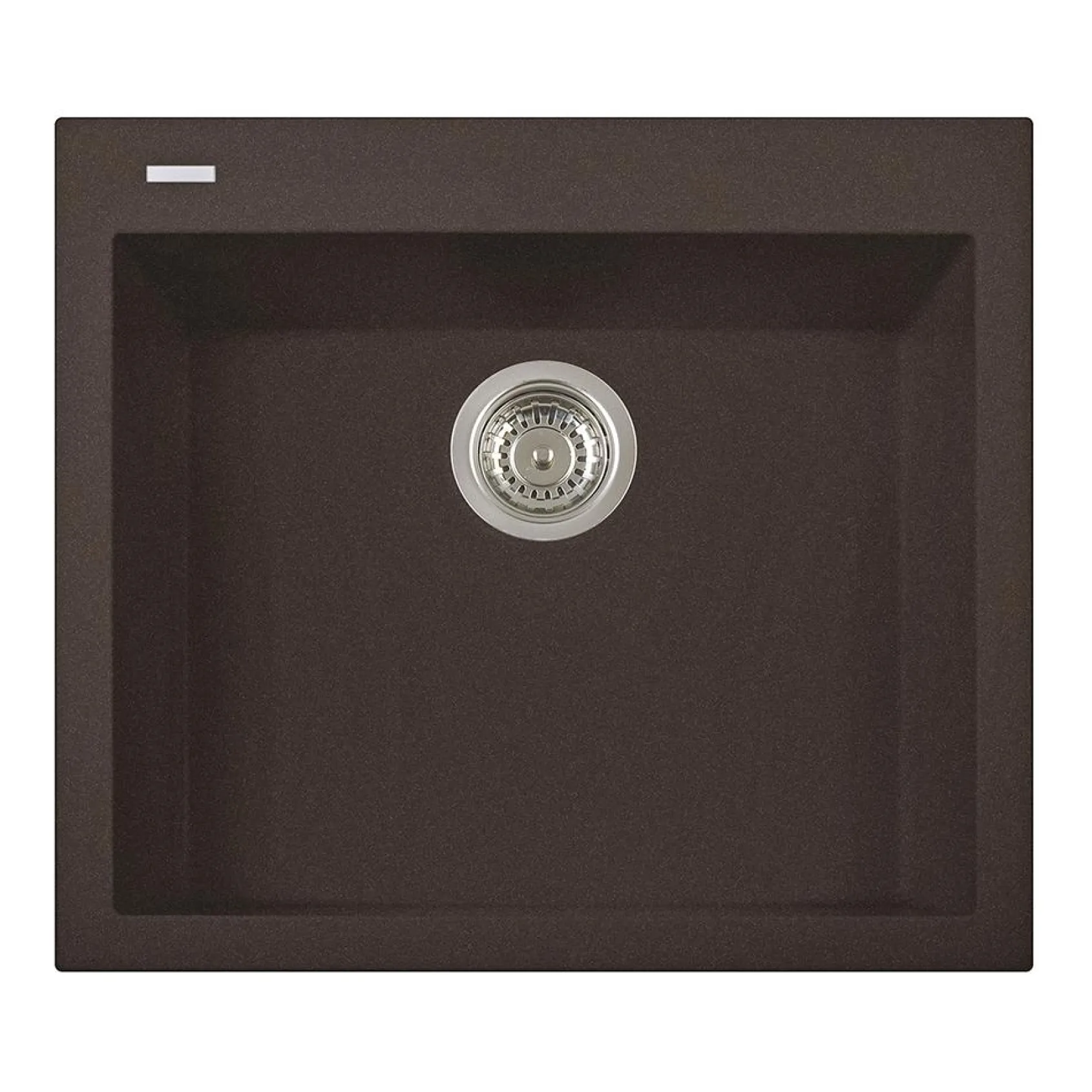 Latoscana Plados 23" Quartz Composite Drop-in Single Bowl Kitchen Sink, Brown, ON6010-64UG