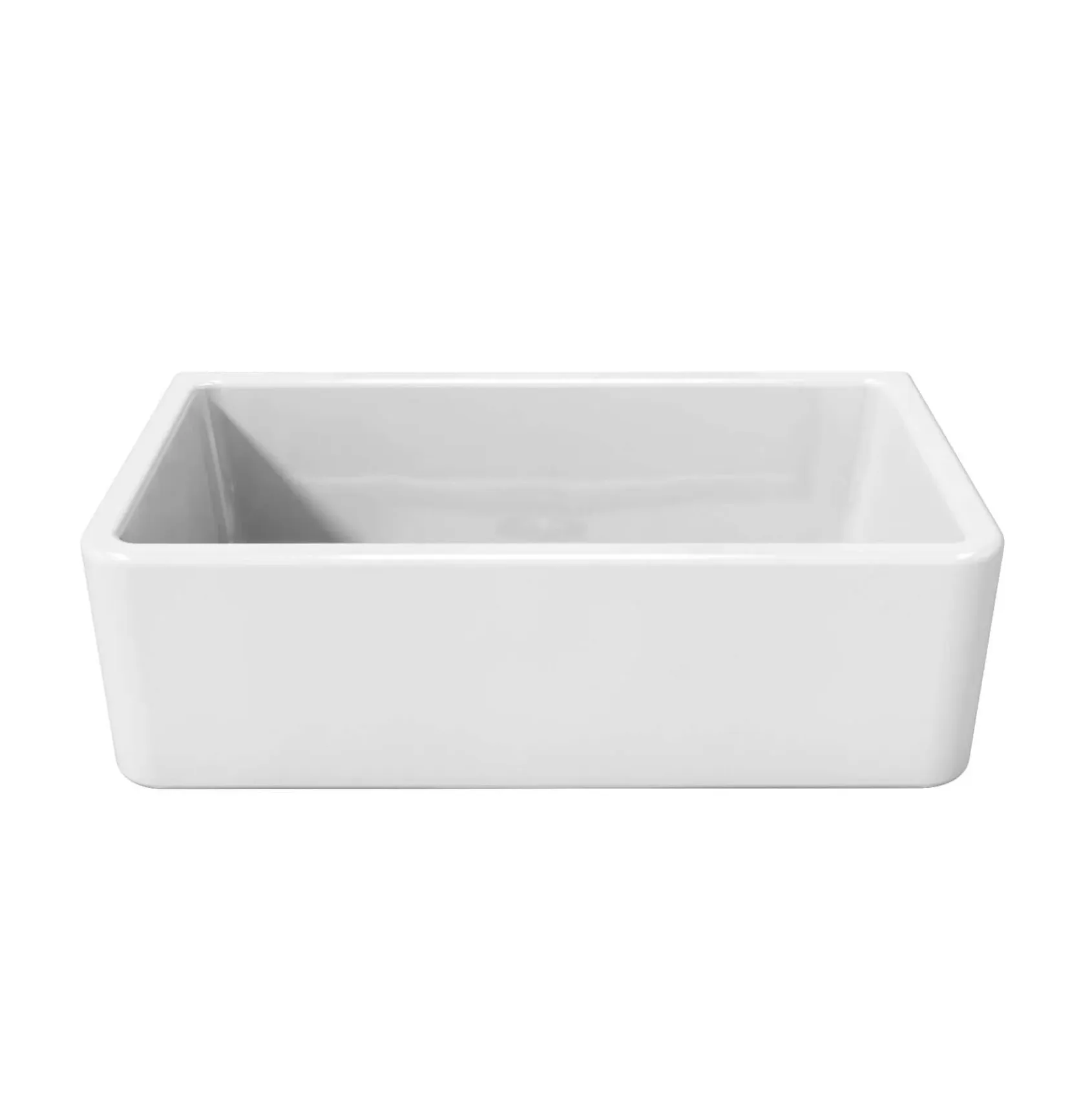 Latoscana 33" Fireclay Single Bowl White Farmhouse Apron Sink, Reversible, LFS3318W