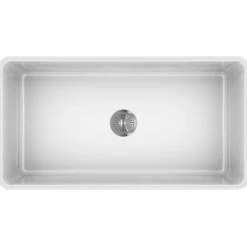 Latoscana 36" Fireclay Single Bowl White Farmhouse Apron Sink, Reversible, LTW3619W