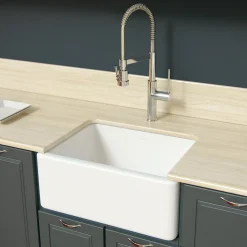Latoscana 24" Fireclay Single Bowl Farmhouse Apron Sink LNR2418W
