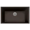 Latoscana Plados 33" Quartz Composite Undermount Single Bowl Kitchen Sink, Brown, ON8410ST-64UG