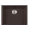 Latoscana Plados 23" Quartz Composite Undermount Single Bowl Kitchen Sink, Brown, ON6010ST-64UG