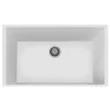 Latoscana Plados 33" Undermount Quartz Composite Kitchen Sink, White, ON8410ST-58UG
