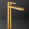 MaestroBath 1.2 GPM Flusso Luxury Waterfall ADA Bathroom Faucet, Polished Gold, Lead-Free Brass, FAU-FLS-PGL