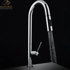 MaestroBath 1.8 GPM Merlo ADA Kitchen Faucet, Chrome, Lead-Free Brass, Polished Chrome, KIT-MER-CHR