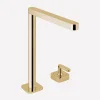 MaestroBath 1.2 GPM Ninfea Luxury Single Handle ADA Bathroom Sink Faucet, Polished Gold, High, Lead-Free Brass, FAU-NIH-PGL