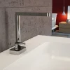 MaestroBath 1.2 GPM Ninfea Luxury Single Handle ADA Bathroom Sink Faucet, Polished Chrome, Low, Lead-Free Brass, FAU-NIL-PCR