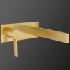 MaestroBath 1.2 GPM Primavera Luxury Wall-Mounted ADA Bathroom Faucet, Brushed Gold, Without pop-up drain, Lead-Free Brass, FAU-PR21-BGL