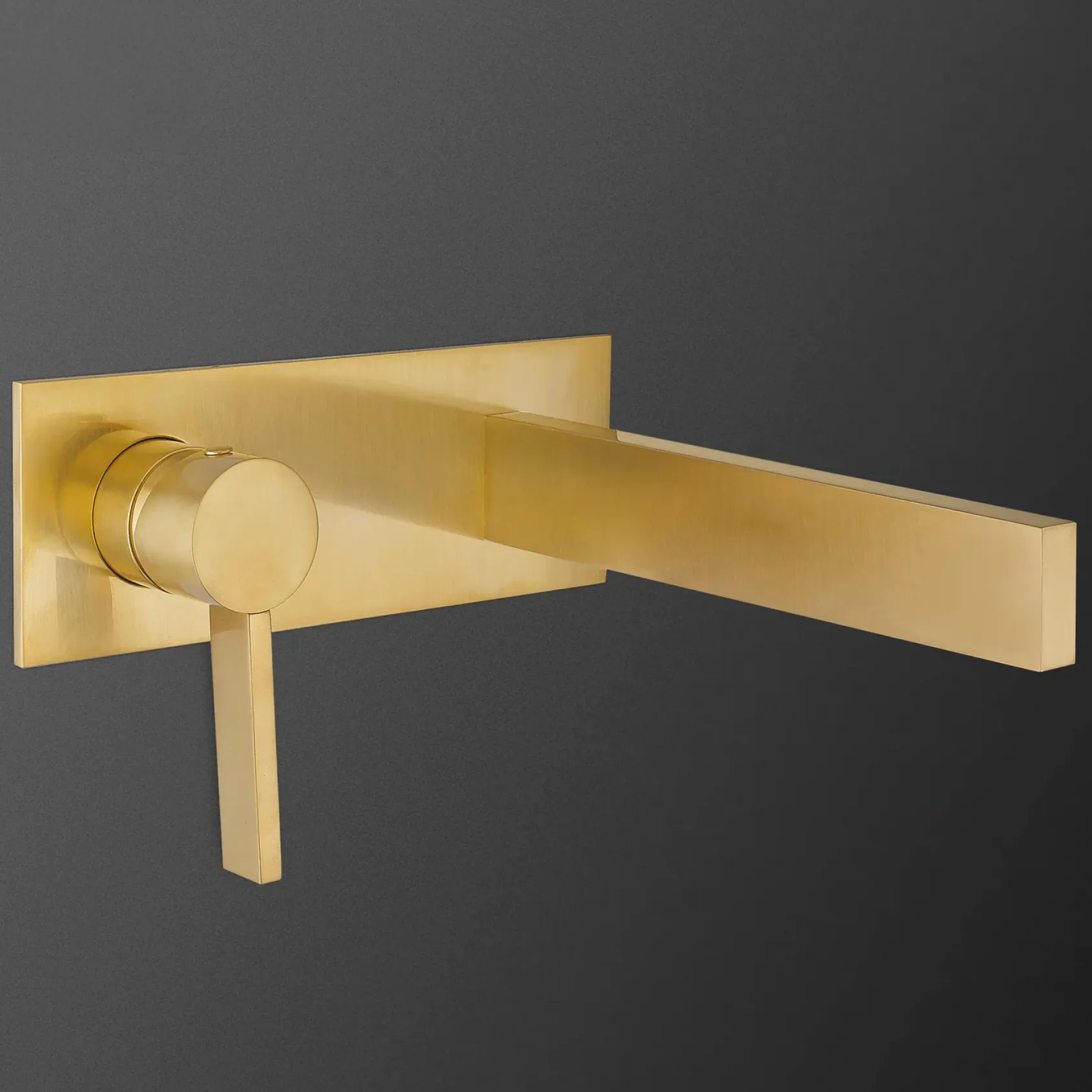 MaestroBath 1.2 GPM Primavera Luxury Wall-Mounted ADA Bathroom Faucet, Brushed Gold, Without pop-up drain, Lead-Free Brass, FAU-PR21-BGL