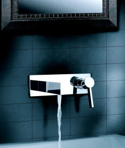 MaestroBath 1.2 GPM Primavera Wall-Mounted ADA Bathroom Faucet, Chrome, Without pop-up drain, Lead-Free Brass, Polished Chrome, FAU-PR21-CHR