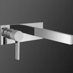 MaestroBath 1.2 GPM Primavera Wall-Mounted ADA Bathroom Faucet, Chrome, Without pop-up drain, Lead-Free Brass, Polished Chrome, FAU-PR21-CHR