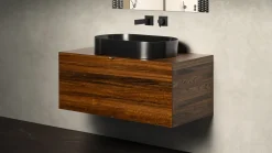 MaestroBath 42" Velluto 100 Single Bathroom Vanity, Timeless Elegance, Walnut, Wood, VAN-VEL100-WNT