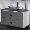 MaestroBath Serenita Modern Bathroom Vanity, White and Silver, 40", Wood, VAN-SRN40-WHS