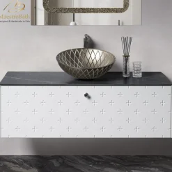 MaestroBath Sogno Modern Bathroom Vanity, White, 40", Wood, VAN-SGN40-WHT