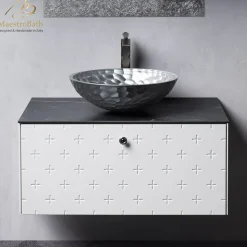 MaestroBath Sogno Modern Bathroom Vanity, White, 32, Wood, VAN-SGN32-WHT