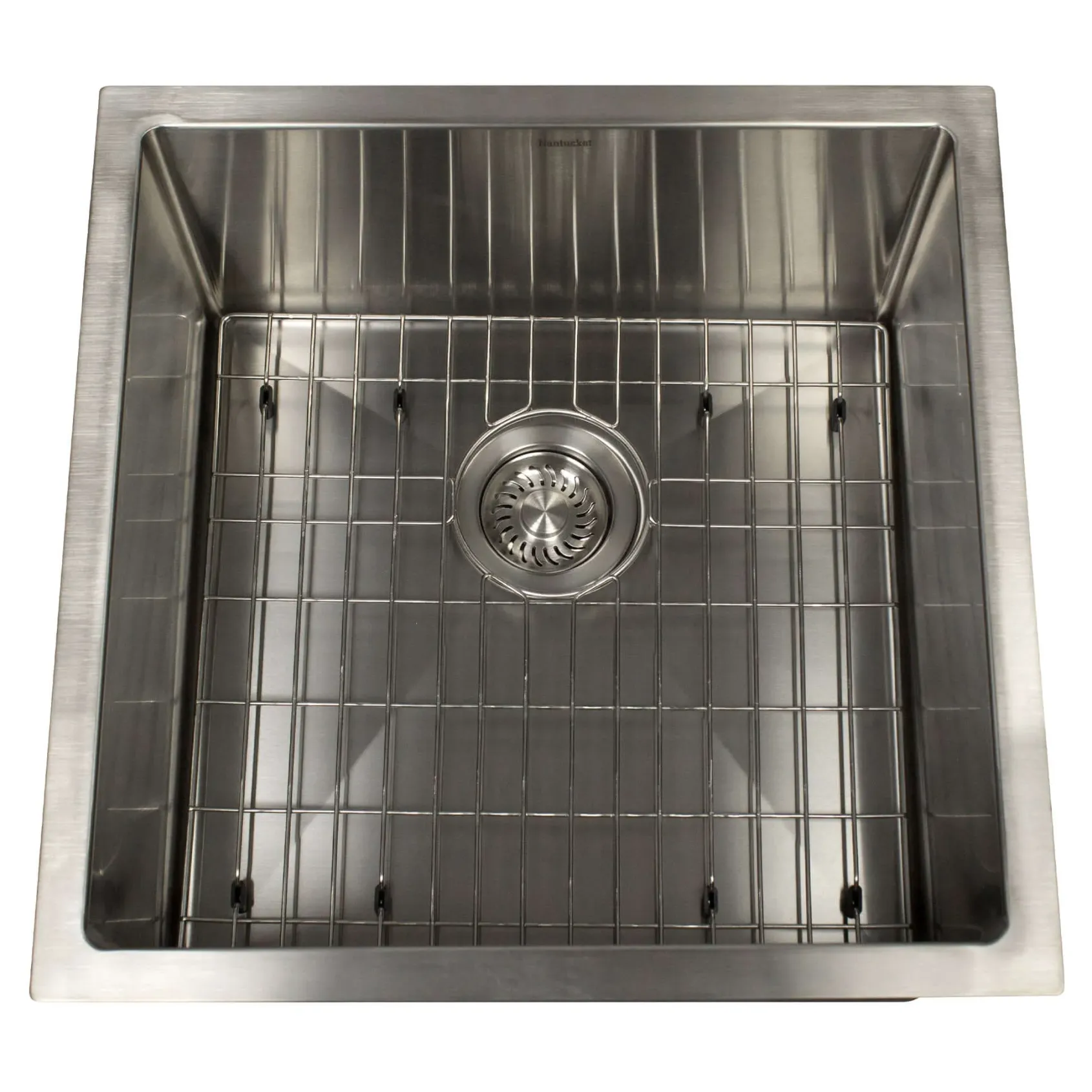 Nantucket Sinks All Weather 19" Square 316 Marine Grade Stainless Steel Workstation Bar/Kitchen Sink with Accessories, 16 Gauge, AW1919-16
