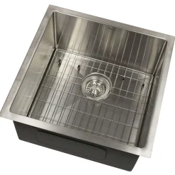 Nantucket Sinks All Weather 19" Square 316 Marine Grade Stainless Steel Workstation Bar/Kitchen Sink with Accessories, 16 Gauge, AW1919-16