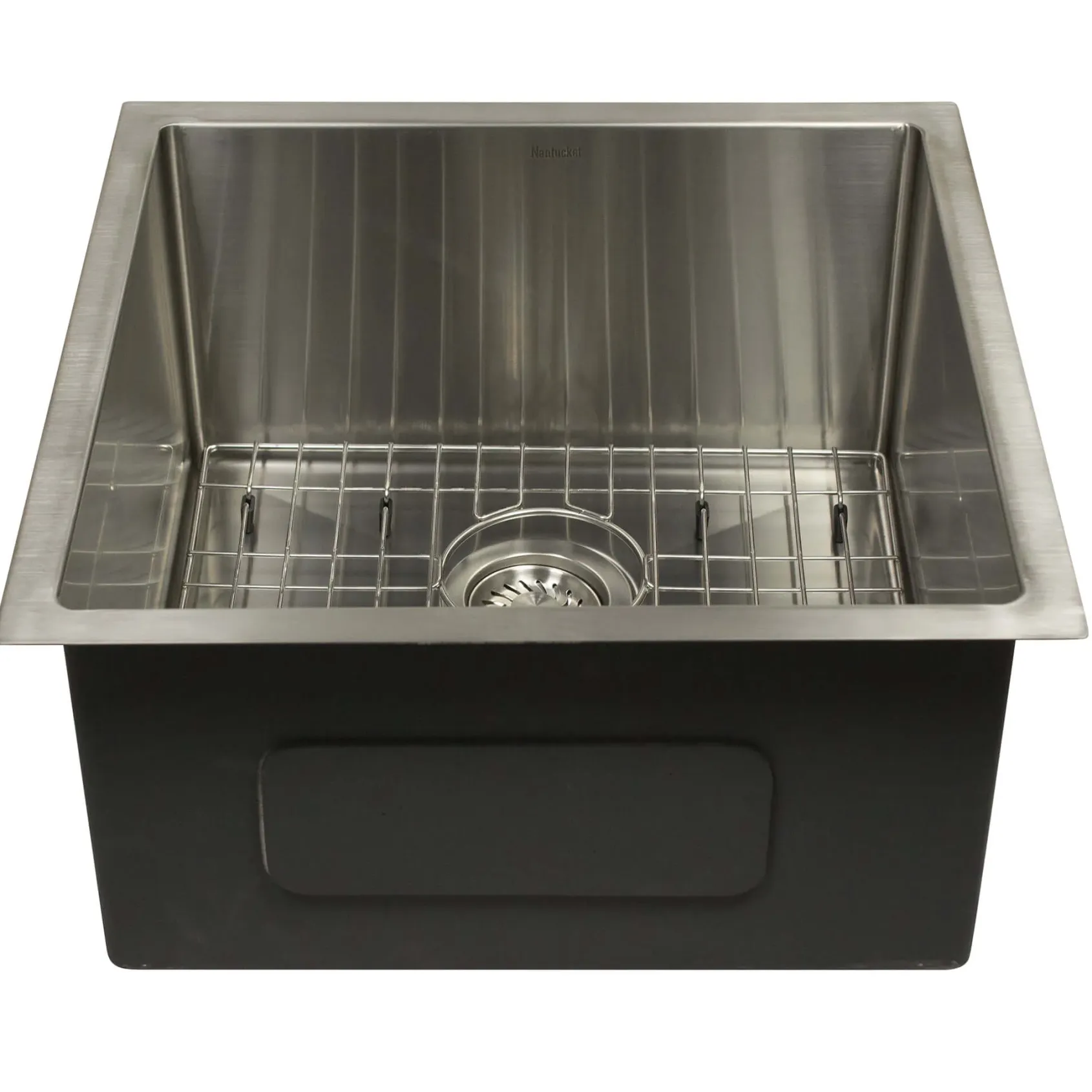 Nantucket Sinks All Weather 19" Square 316 Marine Grade Stainless Steel Workstation Bar/Kitchen Sink with Accessories, 16 Gauge, AW1919-16