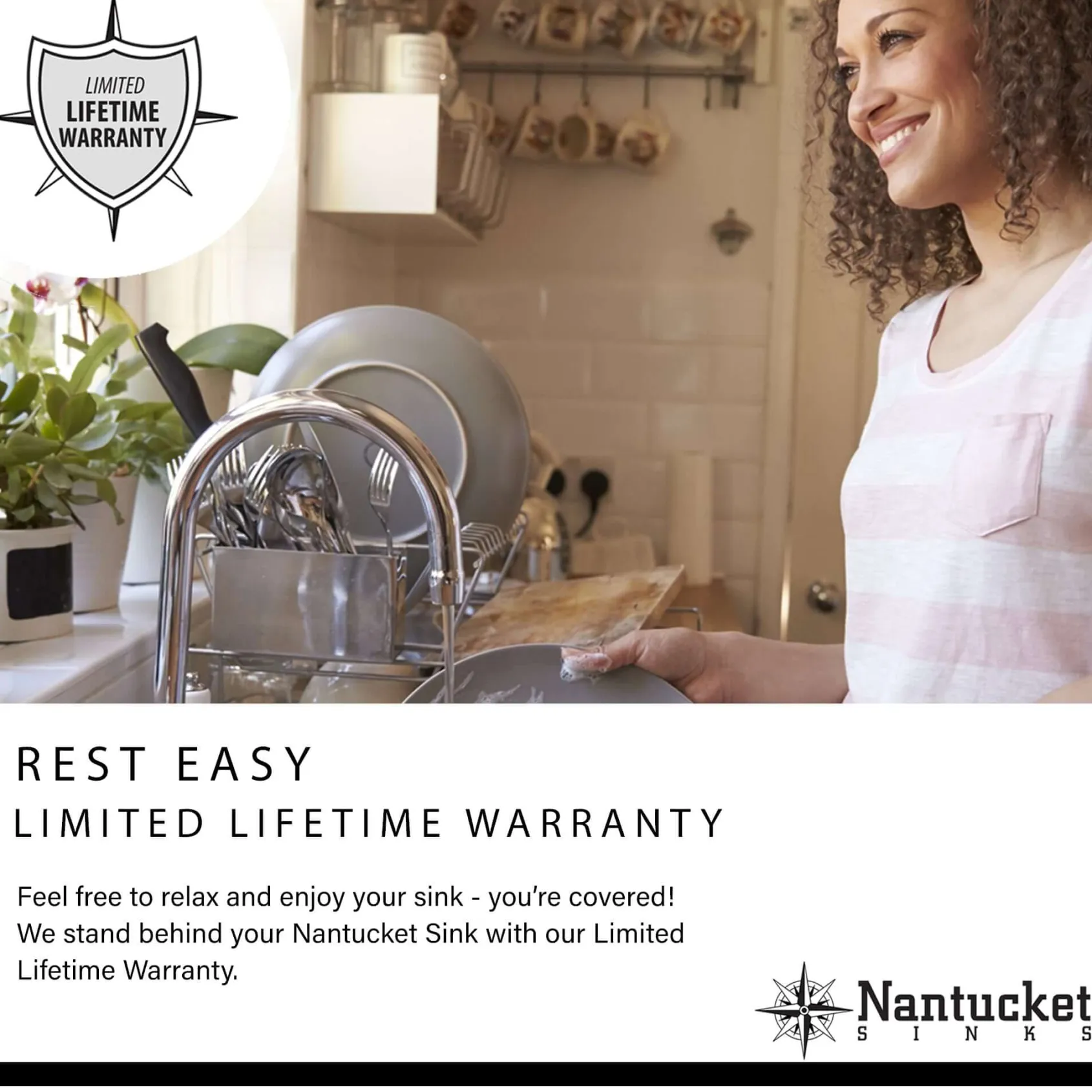 Nantucket Sinks All Weather 19" Square 316 Marine Grade Stainless Steel Workstation Bar/Kitchen Sink with Accessories, 16 Gauge, AW1919-16