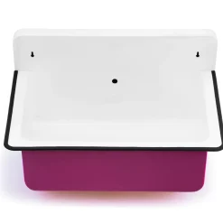 Nantucket Sinks Anchor 19.5" x 14" Irregular Wallmount Iron Bathroom Sink with Accessories, White/White, NS-ACBS20OF-PNKW