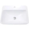 Nantucket Sinks Brant Point 23" Ceramic Bathroom Sink, White, DI-2317-R1