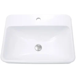 Nantucket Sinks Brant Point 23" Ceramic Bathroom Sink, White, DI-2317-R1